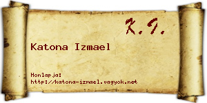 Katona Izmael névjegykártya